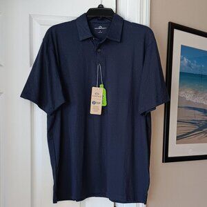 Men's Polo Shirt VANSPORT Short Sleeve Gray Size Large NEW